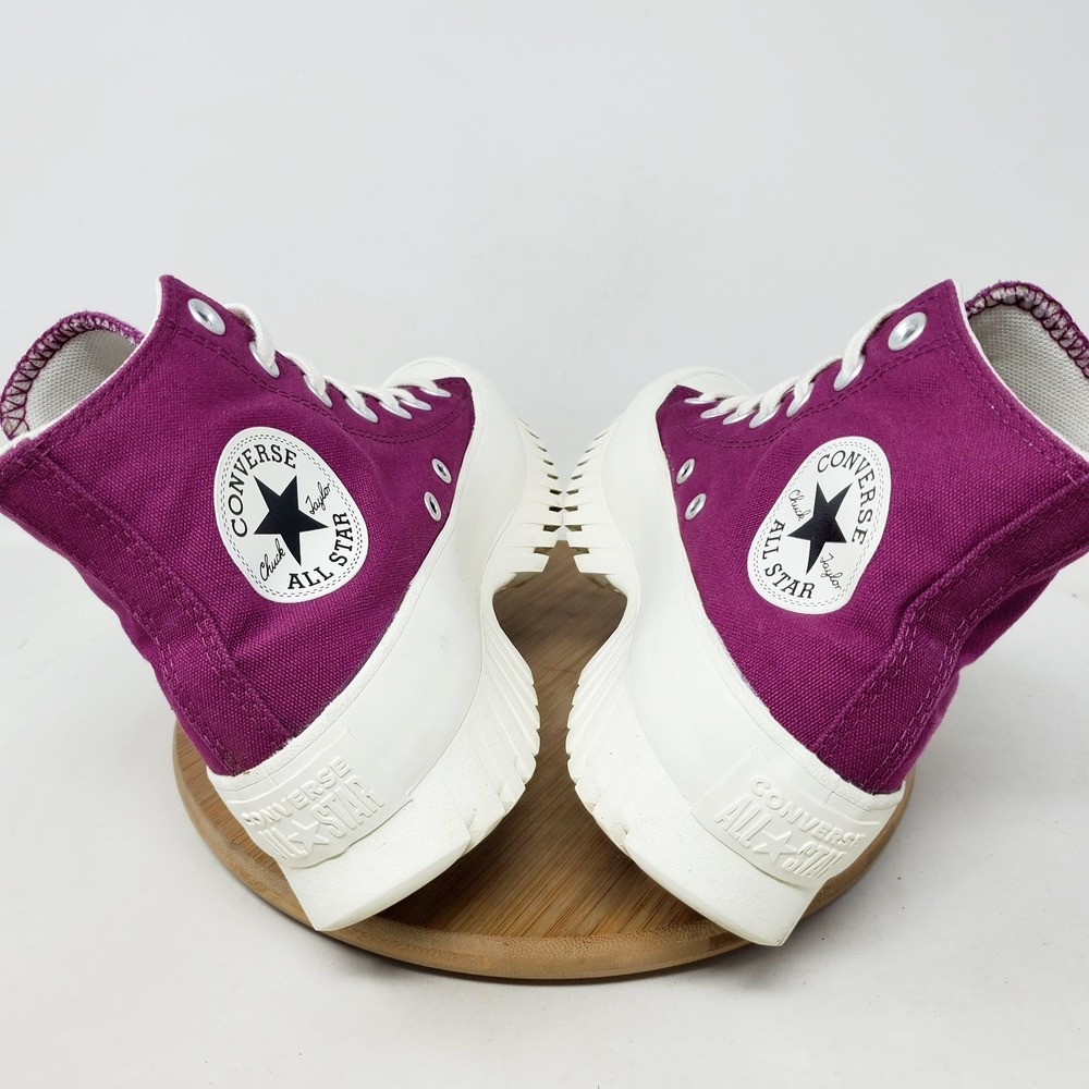 Converse Chuck Taylor All Star Hi Lugged 2.0 Shoes Womens 6.5 Purple Platform - Picture 8 of 13